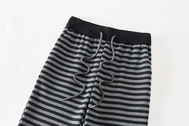 Women's Slightly Flared Jersey Sweatpant with Stripes