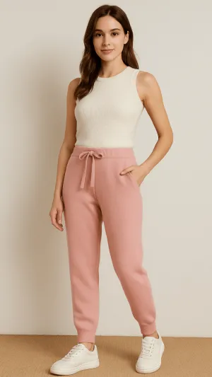 Woolly Luxe Pink Sweatpants