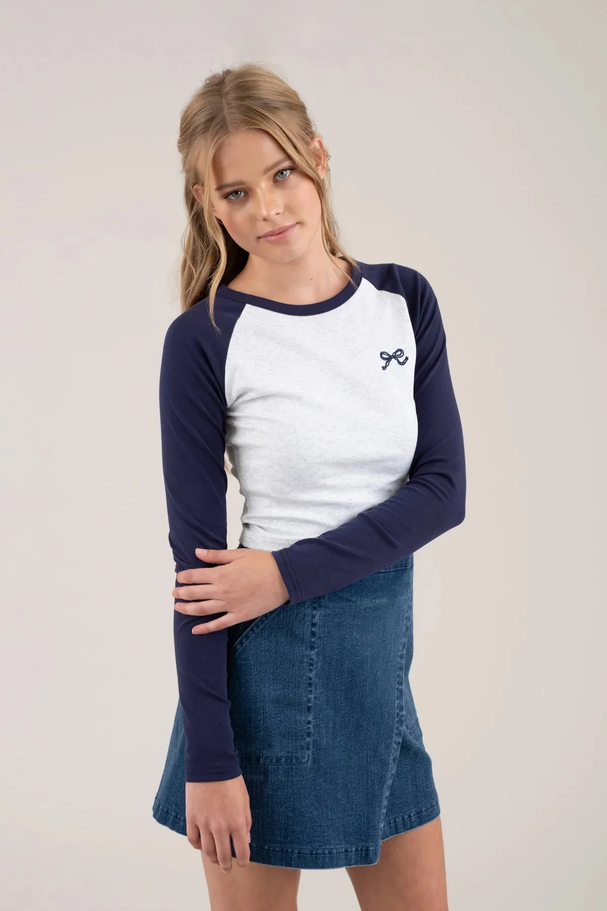 Wrap Denim Skirt
