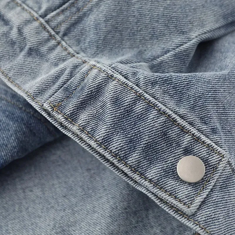 Y2K Detachable Sleeve Denim Jacket for Style and Comfort