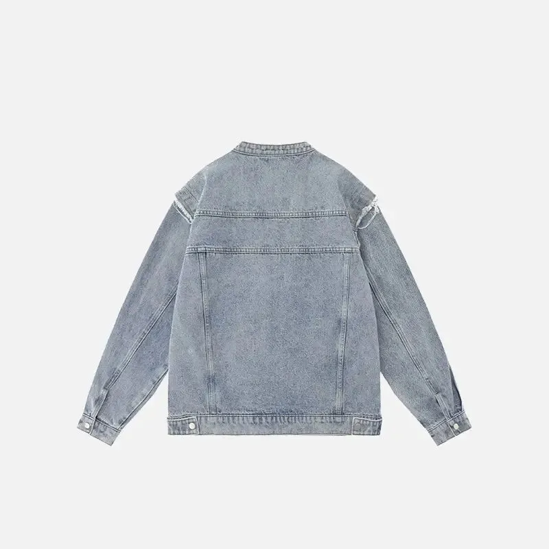 Y2K Detachable Sleeve Denim Jacket for Style and Comfort
