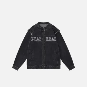 Y2K Detachable Sleeve Denim Jacket for Style and Comfort
