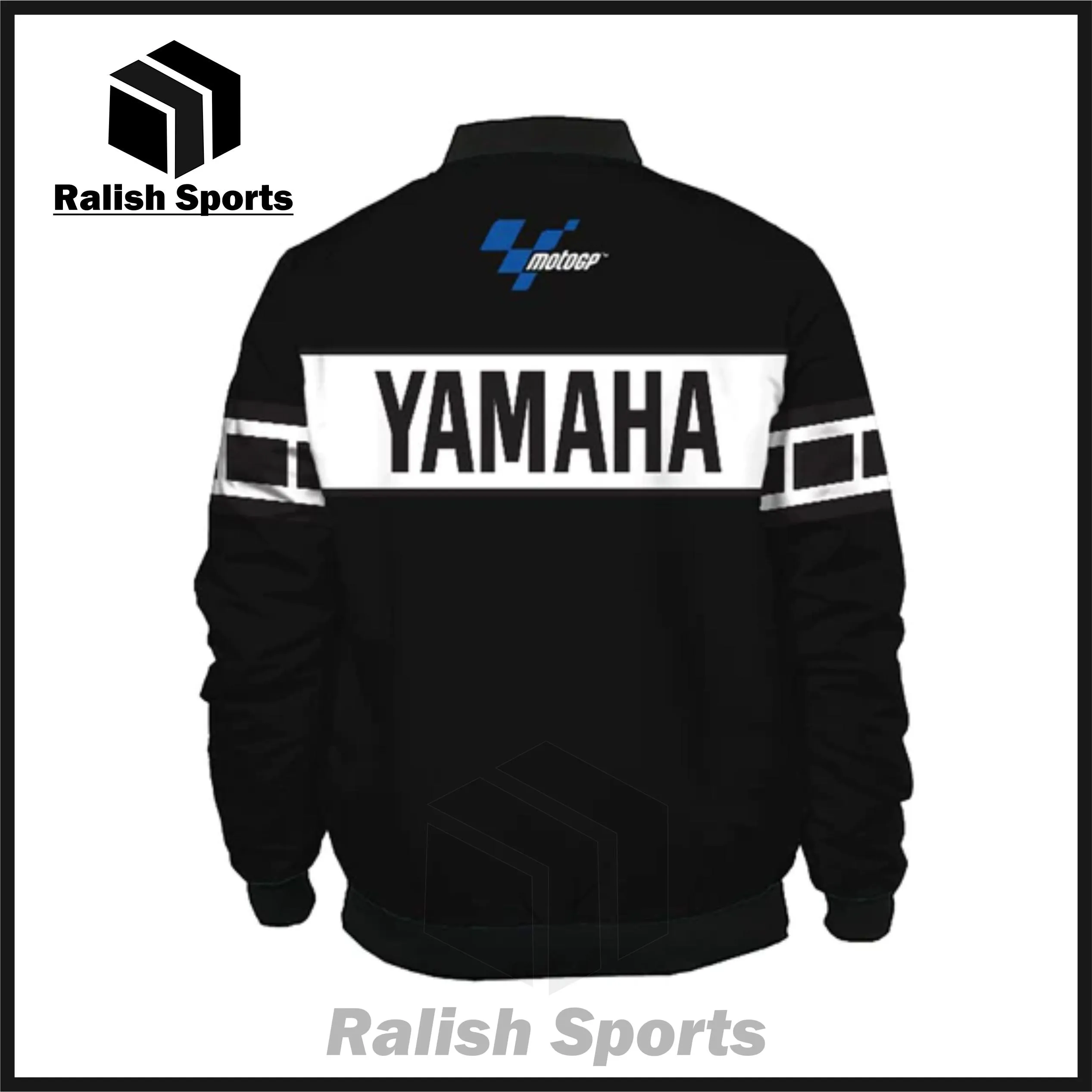 Yamaha Black biker Bomber Jacket