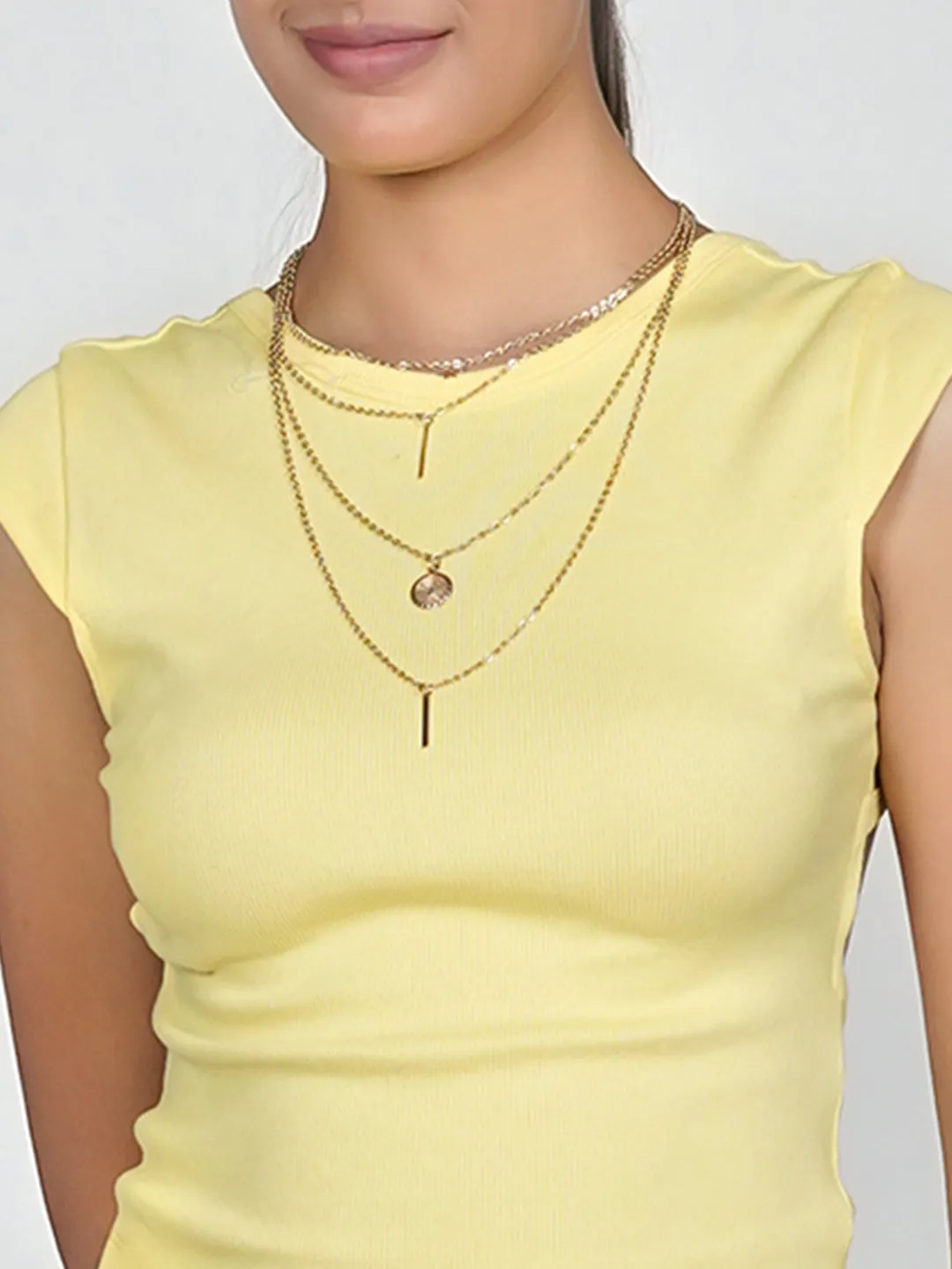 Yellow Solid Basic Top