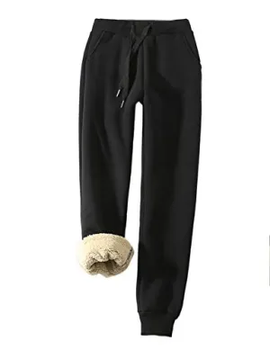 Yeokou Women's Sherpa Lined Sweatpants